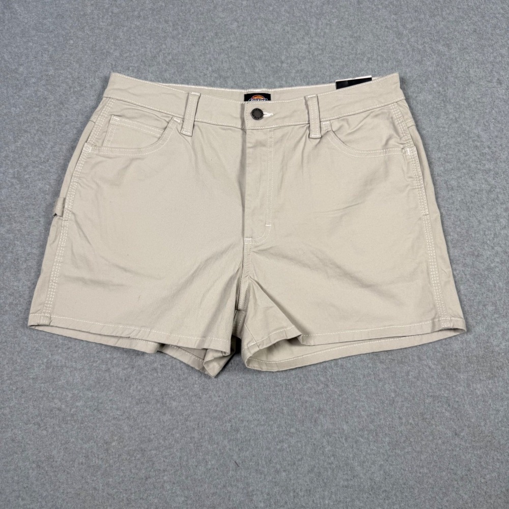 Dickies Womens Carpenter Shorts Khaki Stretch Workwear Y2K Streetwear 30 New